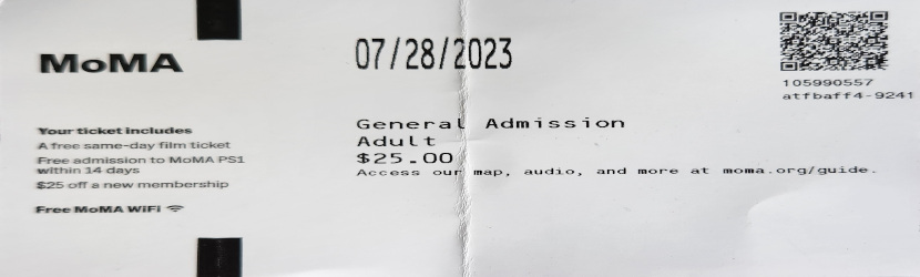 NYC MoMA ticket